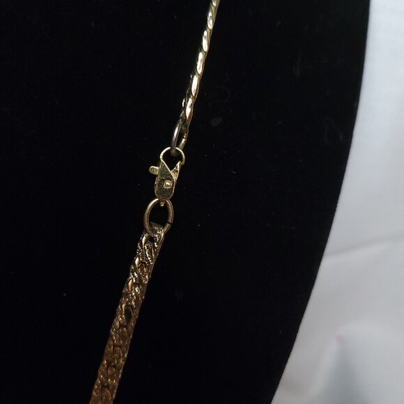 Gold Tone Reversable Necklace - Picture 4 of 8